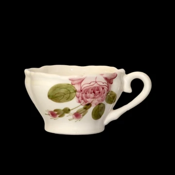 Romantik rózsás kávéscsésze,kerámia,kézzel festett-1dl, V.K.44-05