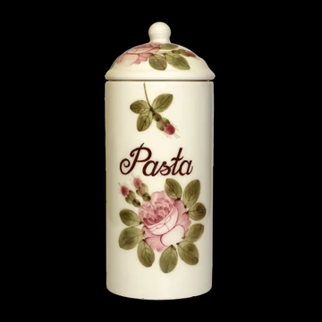 Romantik rózsás tésztatartó,kerámia,kézzel festett-dia10,5x26cm, V.K.44-23