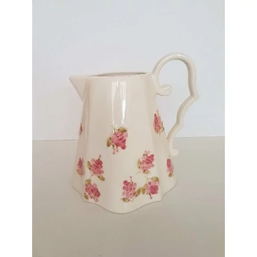 Violin rózsás kancsó,kerámia,kézzel festett-2,5l, V.K.50-01