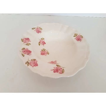 Violin rózsás mélytányér,kerámia,kézzel festett-dia24x5cm, V.K.50-24 Violin rózsás mélytányér,kerámia,kézzel festett-dia24x5cm, V.K.50-24