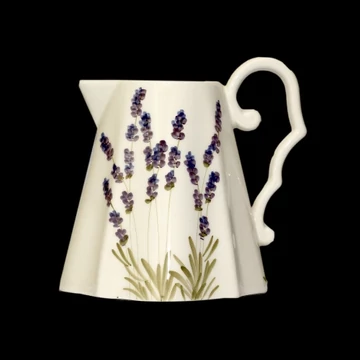 Violin levendulás kanna,kerámia,kézzel festett-2,5l, V.K.52-01