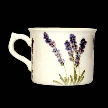 Violin Levendulás nagyibögre,kerámia,kézzel festett-5dl, V.K.52-09 Violin Levendulás nagyibögre,kerámia,kézzel festett-5dl, V.K.52-09