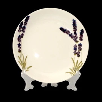 Violin levendulás desszerttányér/ nagyialj/kerámia,kézzel festett-dia.20cm, V.K.52-10 Violin levendulás desszerttányér/ nagyialj/kerámia,kézzel festett-dia.20cm, V.K.52-10
