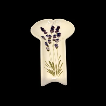 Violin levendulás lapos fakanáltartó,kerámia,kézzel festett-12,5x25x3cm, V.K.52-11