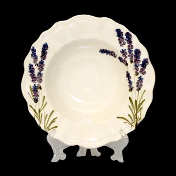 Violin levendulás mélytányér,kerámia,kézzel festett-dia.24x5cm, V.K.52-24 Violin levendulás mélytányér,kerámia,kézzel festett-dia.24x5cm, V.K.52-24