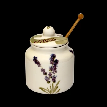 Violin levendulás méztartó nagy,csurgatóval,kerámia,kézzel festett-7,5dl, V.K.52-30-02 Violin levendulás méztartó nagy,csurgatóval,kerámia,kézzel festett-7,5dl, V.K.52-30-02