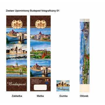 Ajándékcsomag könyvjelzővel, radírral, 2 db ceruzával, Budapest nappali fotó, CZW.ajcsom-BU03 Ajándékcsomag könyvjelzővel, radírral, 2 db ceruzával, Budapest nappali fotó, CZW.ajcsom-BU03