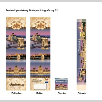 Ajándékcsomag könyvjelzővel, radírral, 2 db ceruzával, Budapest éjjeli fotó, CZW.ajcsom-BU04 Ajándékcsomag könyvjelzővel, radírral, 2 db ceruzával, Budapest éjjeli fotó, CZW.ajcsom-BU04