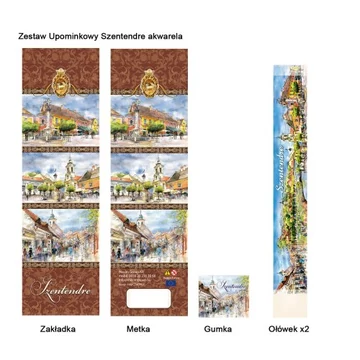 Ajándékcsomag könyvjelzővel, radírral, 2 db ceruzával, Szentendre, CZW.ajcsom-SZE01 Ajándékcsomag könyvjelzővel, radírral, 2 db ceruzával, Szentendre, CZW.ajcsom-SZE01