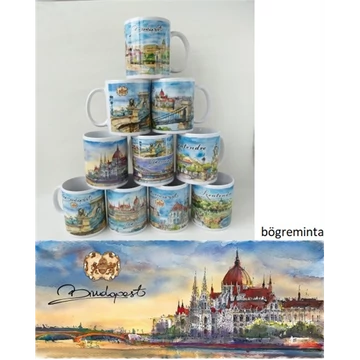 Porcelánbögre, Budapest, CZW.bög-BU01