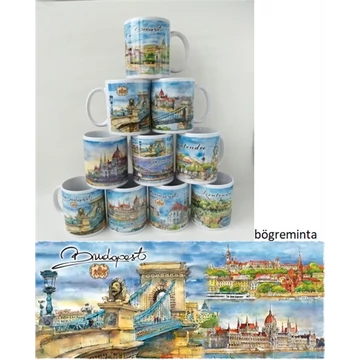 Porcelánbögre, Budapest, CZW.bög-BU04