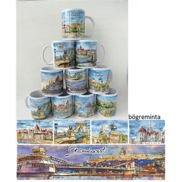 Porcelánbögre, Budapest, CZW.bög-BU06