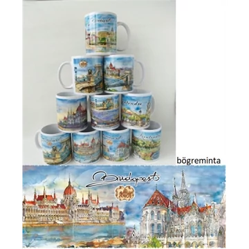 Porcelánbögre, Budapest, CZW.bög-BU08