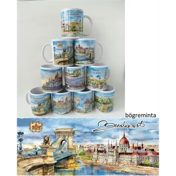 Porcelánbögre, Budapest, CZW.bög-BU10