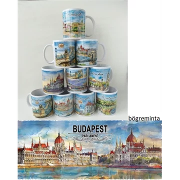 Porcelánbögre, Budapest, CZW.bög-BU11