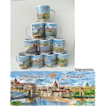 Porcelánbögre, Budapest, CZW.bög-BU13