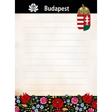 Mágneses jegyzettömb 87x112mm, 48 oldal, Folk, CZW.mágjt-FO