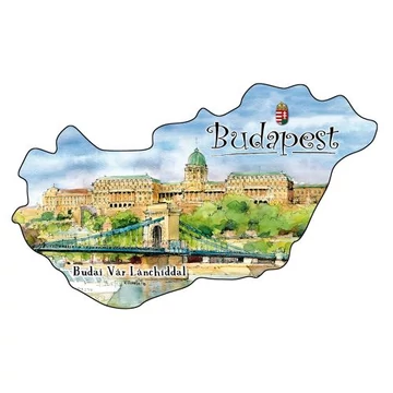Hűtőmágnes,országforma, Budapest, CZW.orszmágn-BU26 Hűtőmágnes,országforma, Budapest, CZW.orszmágn-BU26