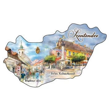 Hűtőmágnes,országforma,Szentendre, CZW.orszmágn-SZE11 Hűtőmágnes,országforma,Szentendre, CZW.orszmágn-SZE11