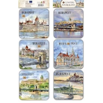 Parafa poháralátét 6db-os szett, Budapest, CZW.pohalá6C-BU Parafa poháralátét 6db-os szett, Budapest, CZW.pohalá6C-BU