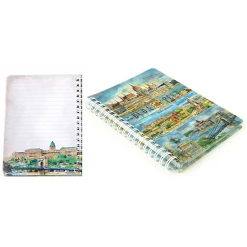 Spirál jegyzettömb 118x154mm, 60 lap, Budapest, CZW.sjNOT-K-BU02 Spirál jegyzettömb 118x154mm, 60 lap, Budapest, CZW.sjNOT-K-BU02