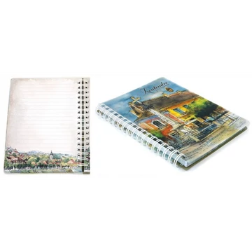 Spirál jegyzettömb 118x154mm, 60 lap, Szentendre, CZW.sjNOT-K-SZE01 Spirál jegyzettömb 118x154mm, 60 lap, Szentendre, CZW.sjNOT-K-SZE01