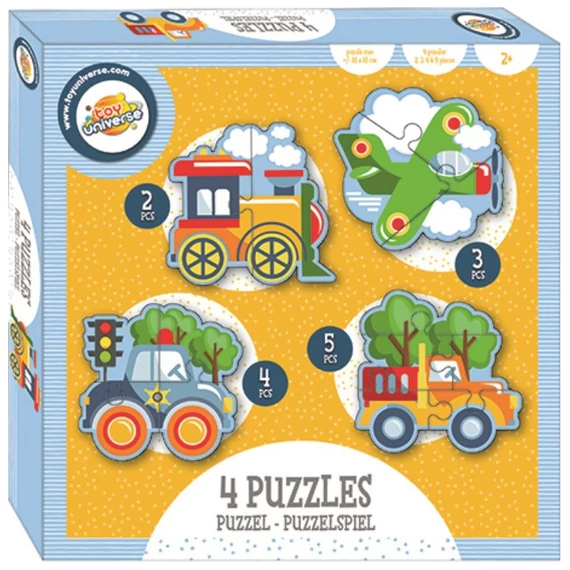 Jármű Transport forma puzzle 4 az 1-ben Jármű Transport forma puzzle 4 az 1-ben