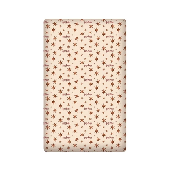 Harry Potter Beige Star gumis lepedő 90x200 cm