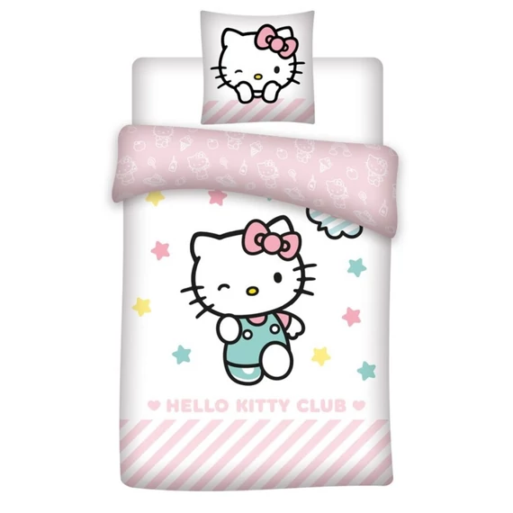 Hello Kitty Stars ágyneműhuzat 140×200cm, 65x65 cm