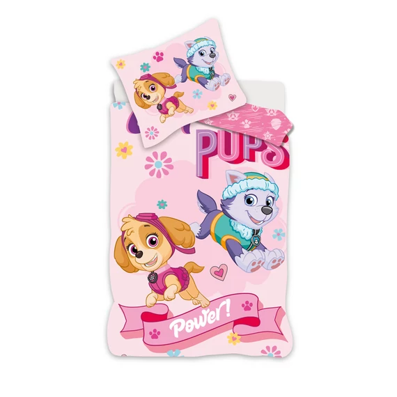 Mancs Őrjárat Flower Fun gyerek, ovis ágyneműhuzat 100×135cm, 40×60 cm