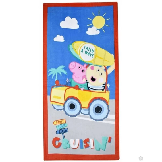 Peppa malac Catch a Wave fürdőlepedő, strand törölköző 70x140cm