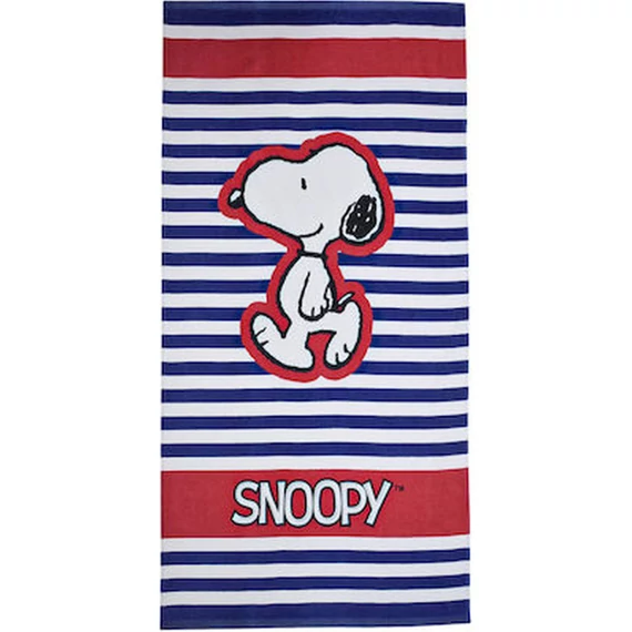 Snoopy Stripes fürdőlepedő, strand törölköző 70x140cm