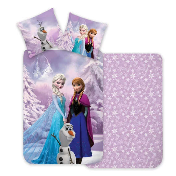 Disney Jégvarázs Snowy gyerek, ovis ágyneműhuzat 100×140 cm, 40×45 cm