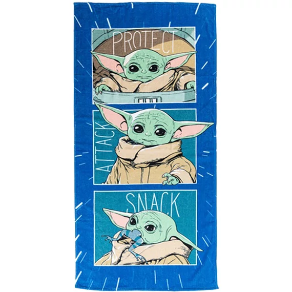 Star Wars Grogu fürdőlepedő, strand törölköző 70x140cm