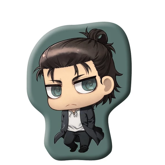 Attack on Titan Eren formapárna, díszpárna 38 x 30 cm Velúr