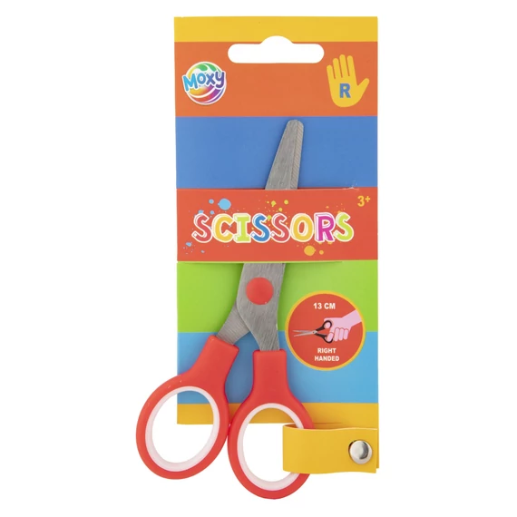 Piros Moxy jobbkezes olló 13 cm