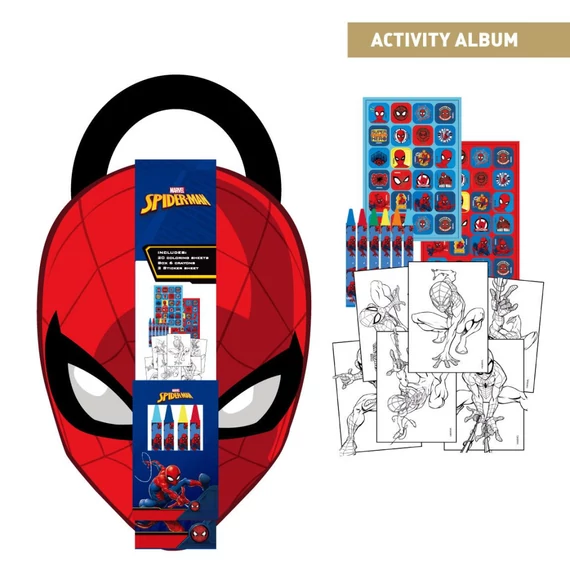 Pókember Head színező, activity szett