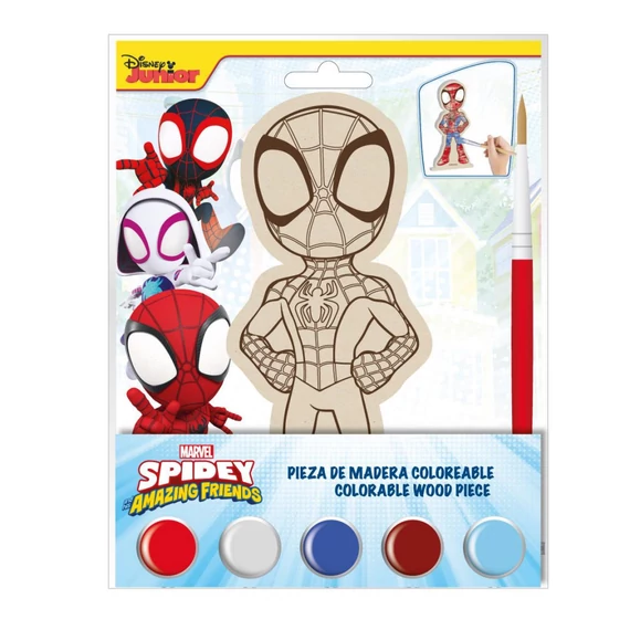 Pókember Spidey festhető fa figura Pókember Spidey festhető fa figura