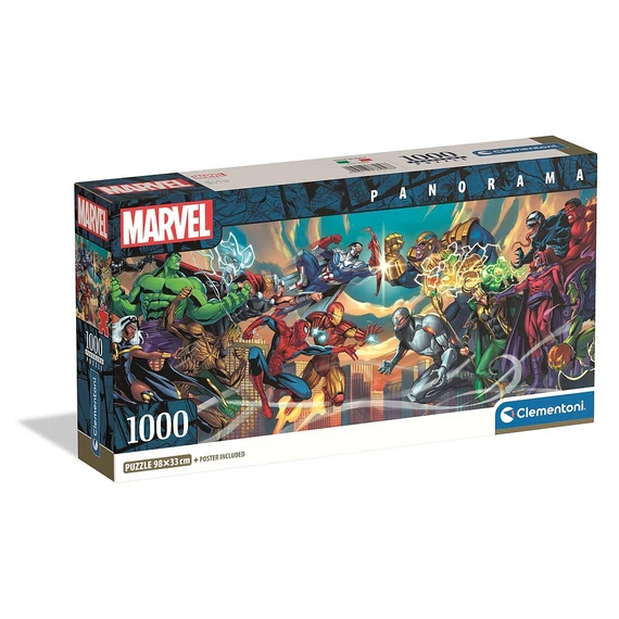 Bosszúállók VS Villains 1000 db-os panorama Compact puzzle Clementoni