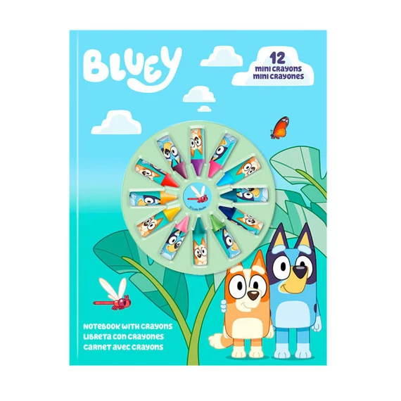 Bluey Life füzet + mini zsírkréta szett