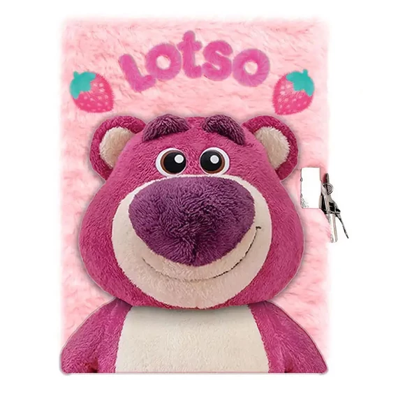 Disney Játékháború Lotso Strawberry 3D plüss A5 lakatos napló Disney Játékháború Lotso Strawberry 3D plüss A5 lakatos napló