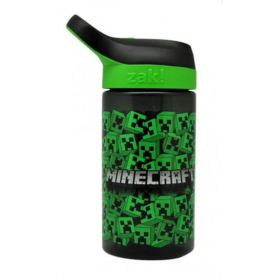 Minecraft műanyag szívószálas kulacs 473 ml