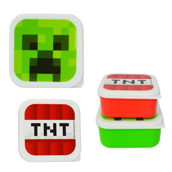 Minecraft TNT mini műanyag uzsonnás doboz szett Minecraft TNT mini műanyag uzsonnás doboz szett