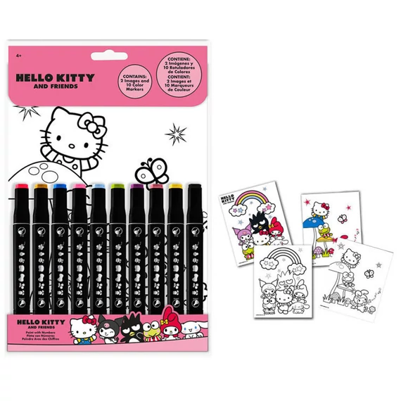 Hello Kitty Friends számos színező