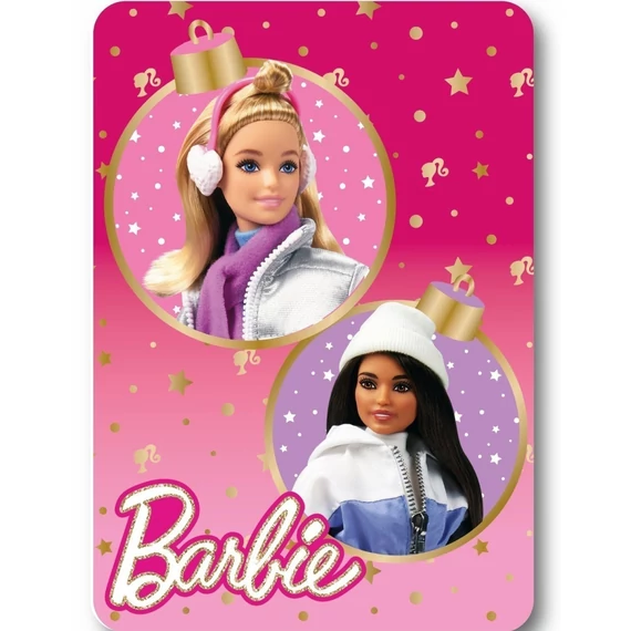 Barbie Winter Karácsony polár takaró 100x140cm