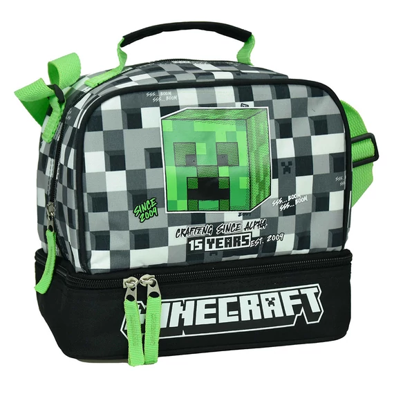 Minecraft Grey Stone thermo uzsonnás táska 21 cm Minecraft Grey Stone thermo uzsonnás táska 21 cm