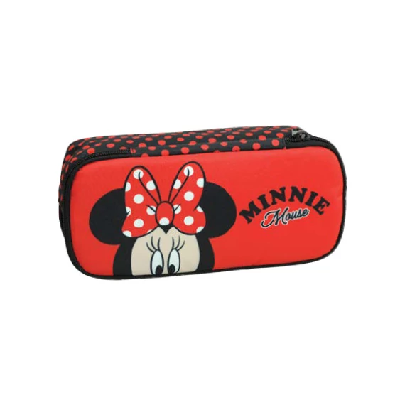 Disney Minnie Red Dots 2 rekeszes tolltartó 26 cm