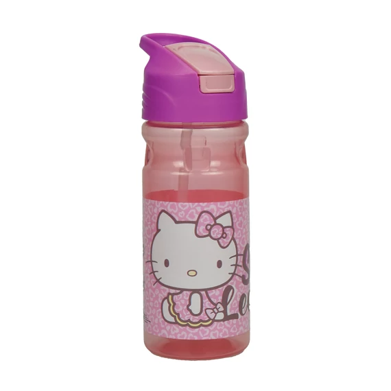 Hello Kitty Sweet műanyag szívószálas kulacs 550 ml
