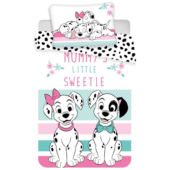 Disney 101 Kiskutya gyerek, ovis ágyneműhuzat 100×135cm, 40×60 cm