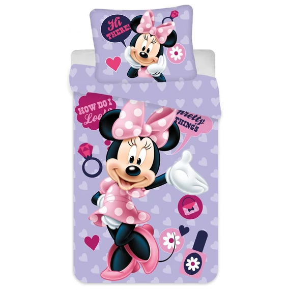 Disney Minnie Pretty Things ágyneműhuzat 140×200cm, 70×90 cm microfibre Disney Minnie Pretty Things ágyneműhuzat 140×200cm, 70×90 cm microfibre